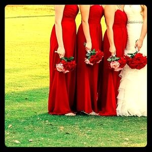 Gorgeous like new floor length strapless dress